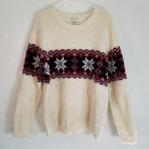 F21 - Plush Cream Christmas / Holiday Sweater
